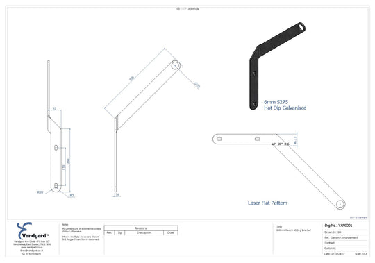 Poteaux  avec bavolet incliné 45°